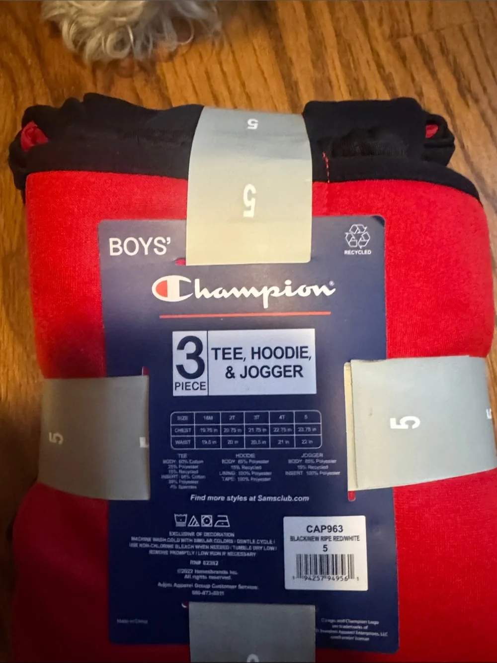 Champion Boys 3-Piece Athletic Set - Red & Navy